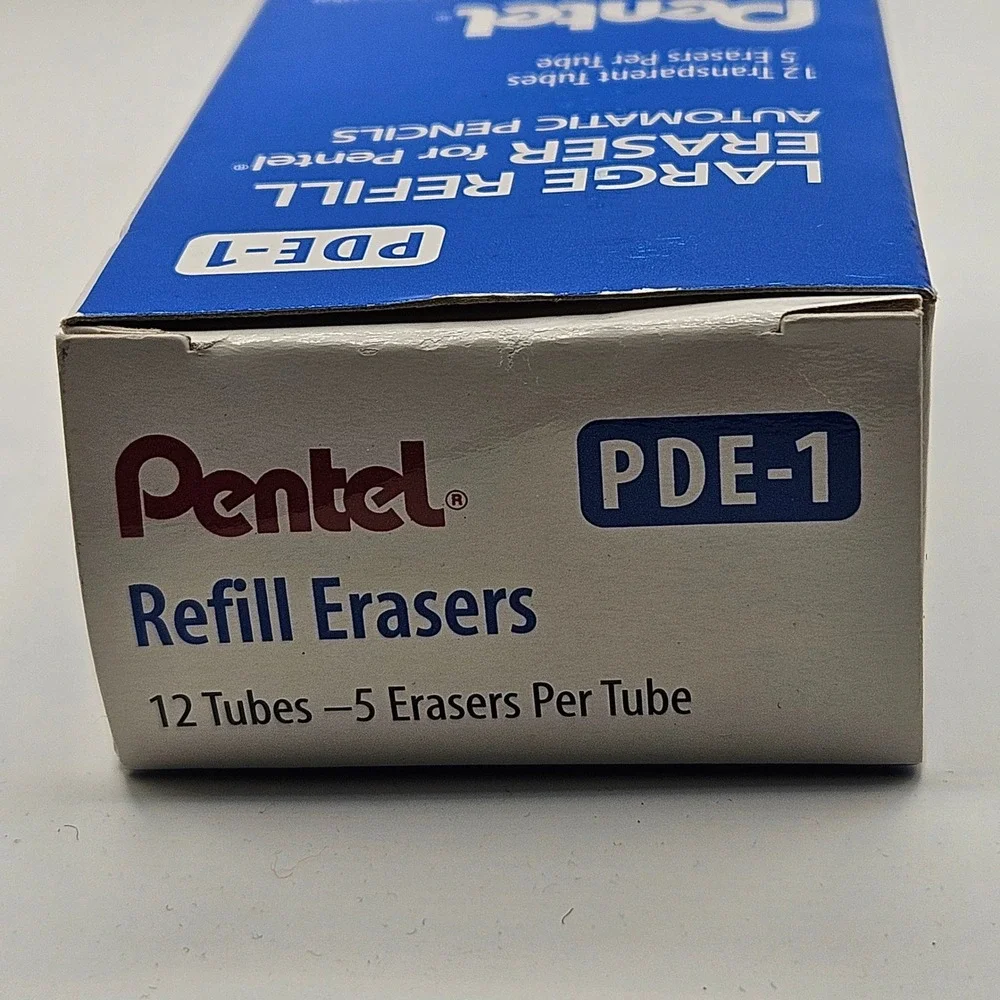 Pentel Refill Eraser PDE-1 White 9 Tubes Large for Automatic Pencils